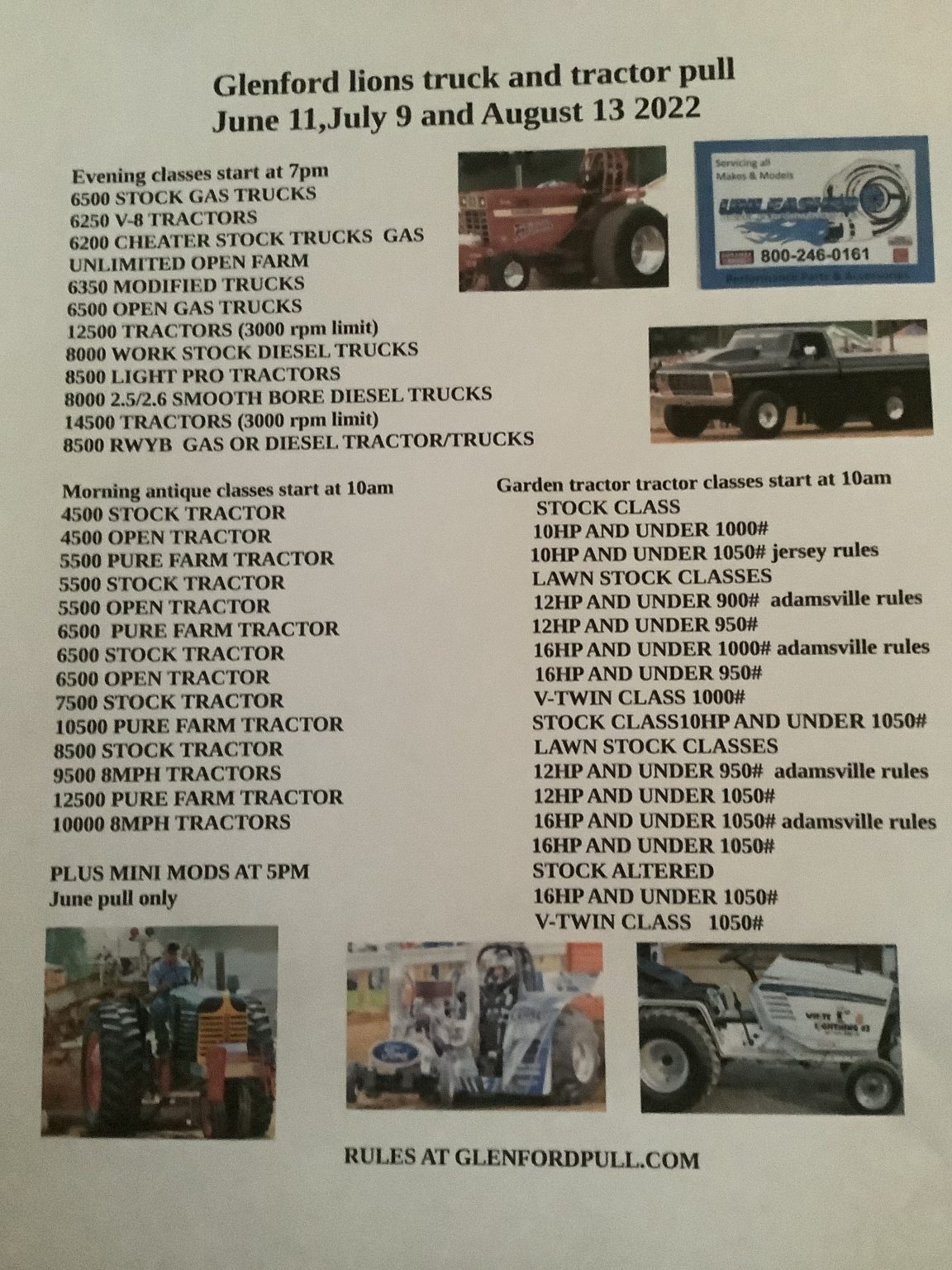 - Glenford Truck and Tractor Pull